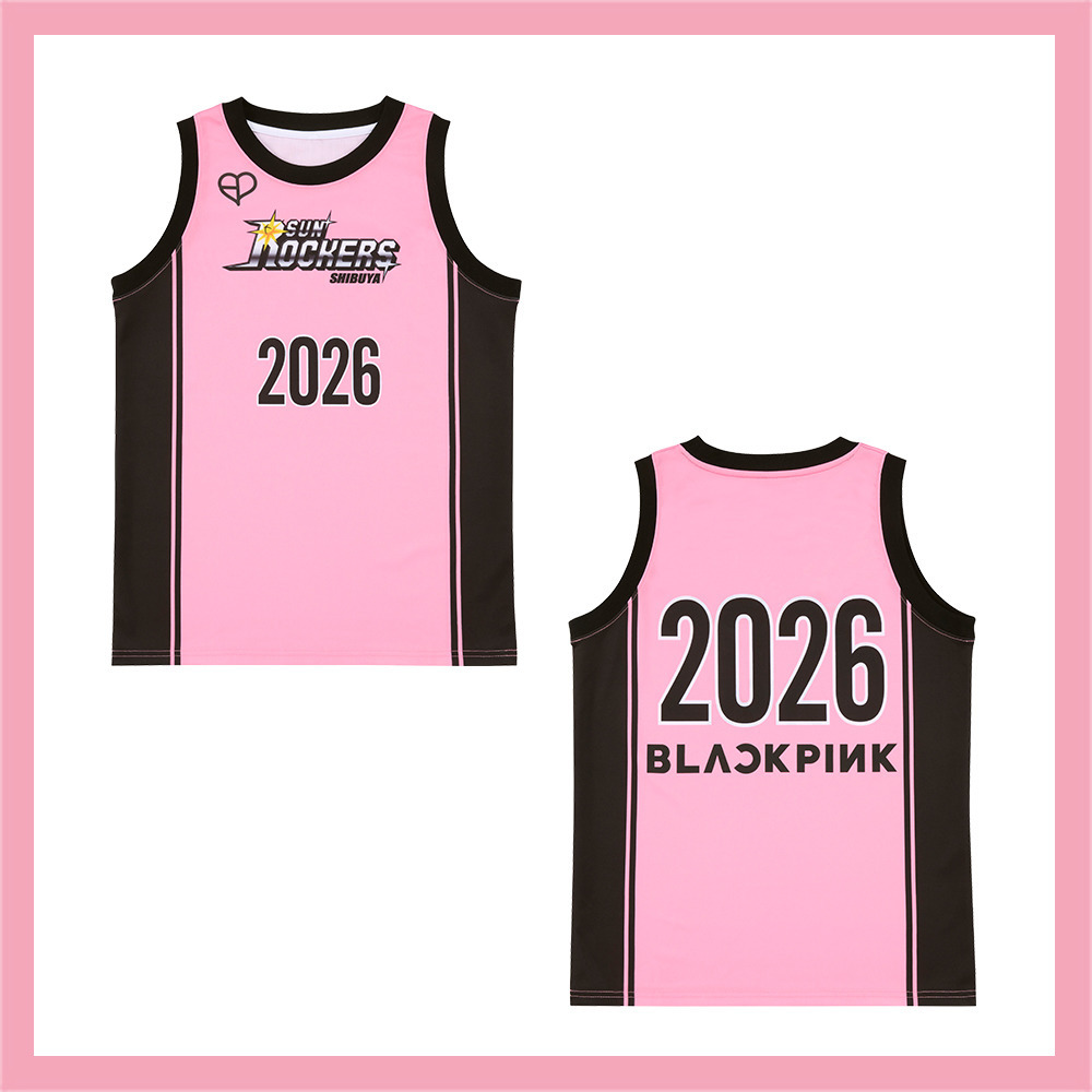 BLACKPINK &times; SUNROCKERS バスケシャツ 詳細画像 PINK 2